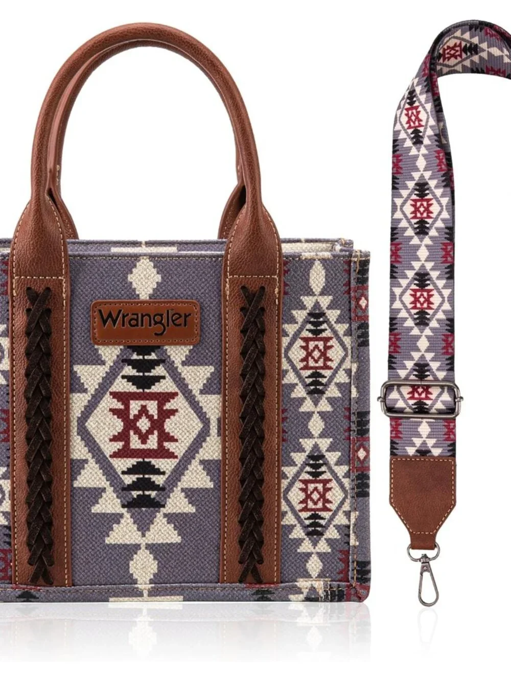 Wrangler Purse Western Aztec Tote Bag Women Top Handle Handbags with Detachable